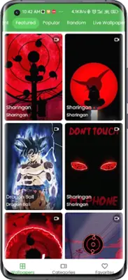 Sharingan Live Wallpaper android App screenshot 2